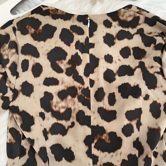NEW Banana Republic Mad Men Tailored Career Classic Leopard Sheath Dress 2P NWT - Picture 10 of 16